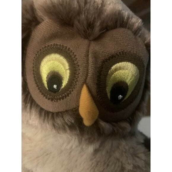 Plush Owl Hand Puppet Brown Play Toy - Picture 1 of 8